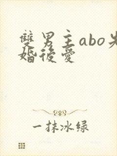 双男主abo先婚后爱