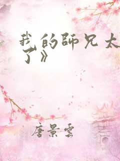 我的师兄太稳健了》