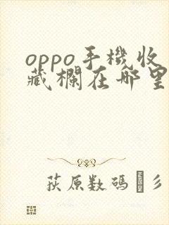 oppo手机收藏栏在哪里找