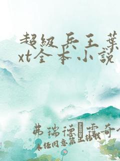 超级兵王叶谦txt全本小说