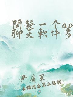 开发一个app聊天软件多少钱