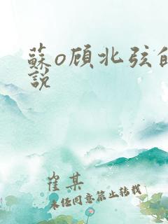 苏o顾北弦的小说