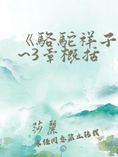 《骆驼祥子》1~3章概括