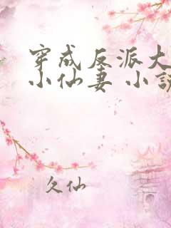 穿成反派大佬的小仙妻 小说
