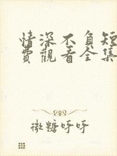 情深不负短剧免费观看全集高清版