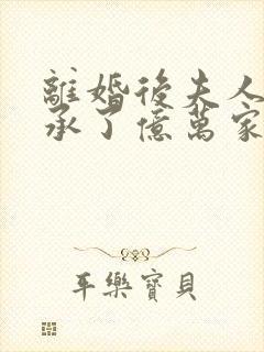 离婚后夫人她继承了亿万家产