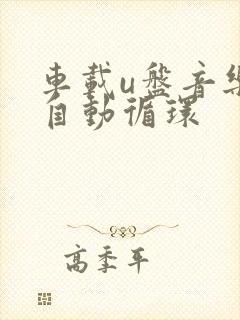 车载u盘音乐不自动循环