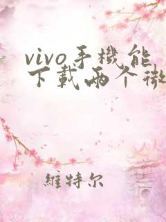 vivo手机能下载两个微信吗