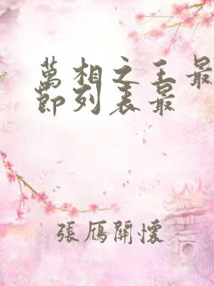 万相之王最新章节列表最