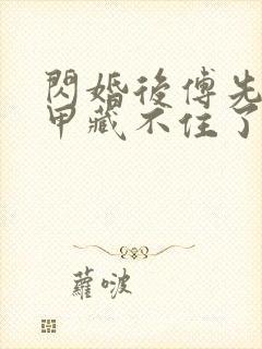 闪婚后傅先生马甲藏不住了孟宁全文在线阅读