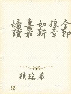 娇妻如狼全文阅读最新章节