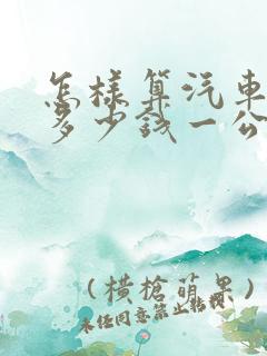 怎样算汽车油耗多少钱一公里