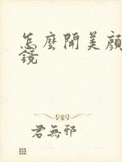 怎么开美颜和滤镜