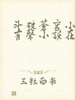 斗破苍穹小说读有声小说在线收听