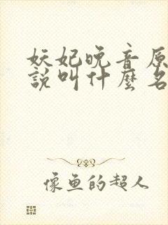 妖妃晚音原著小说叫什么名字