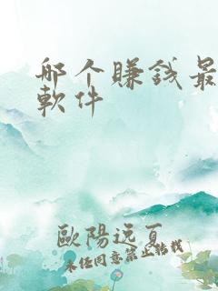 哪个赚钱最快的软件