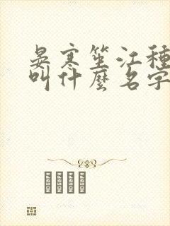 晏寒笙江种小说叫什么名字