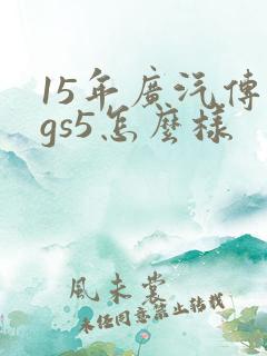 15年广汽传祺gs5怎么样