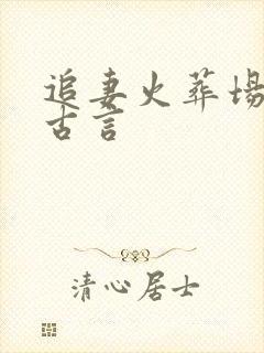 追妻火葬场短篇古言