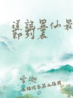 道诡异仙最新章节列表