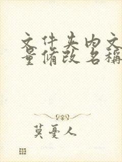 文件夹内文件批量修改名称