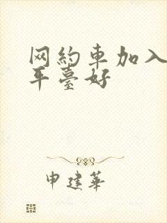 网约车加入哪个平台好