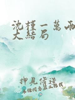 沈槿一万两番外大结局