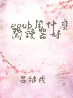 epub用什么阅读器好