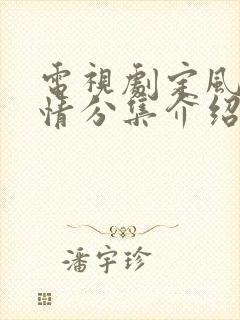 电视剧定风波剧情分集介绍