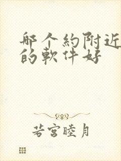 哪个约附近的人的软件好