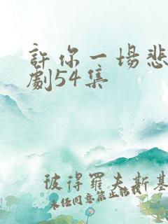 许你一场悲欢短剧54集