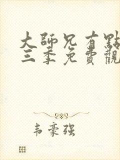 大师兄有点靠谱三季免费观看