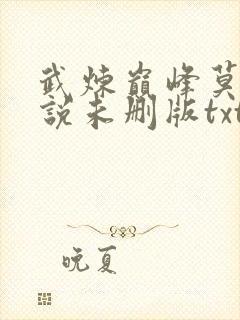 武炼巅峰莫默小说未删版txt