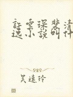 许云琛裴清欢安逸小说叫什么名字