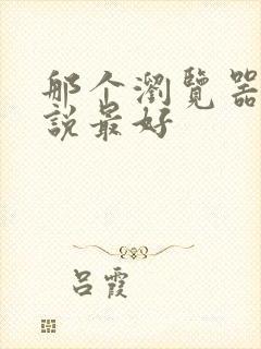 那个浏览器看小说最好