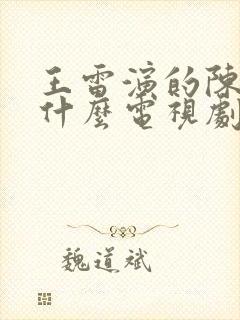 王雷演的陈远是什么电视剧名字