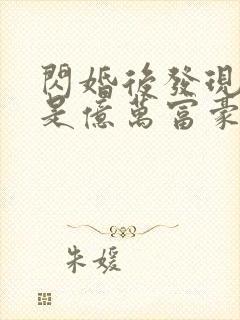 闪婚后发现老公是亿万富豪 小说下载