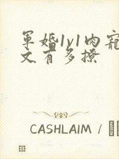 军婚1v1肉宠文有多撩