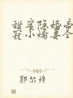 甜蜜隐婚帝少诱宠小娇妻全文