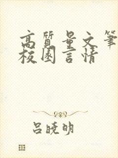 高质量文笔好的校园言情