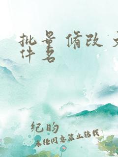 批量 修改 文件名