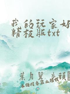 我的玩家好凶猛精校版txt