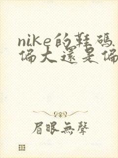 nike的鞋码偏大还是偏小