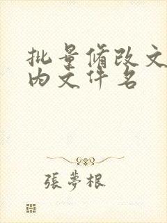 批量修改文件夹内文件名