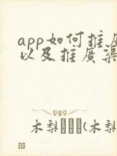 app如何推广以及推广渠道