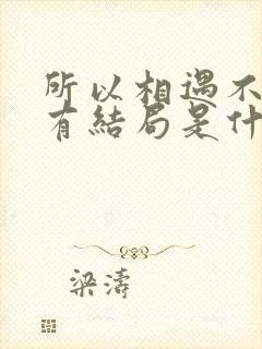 所以相遇不一定有结局是什么歌