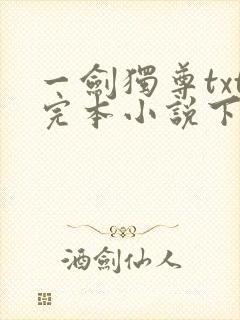 一剑独尊txt完本小说下载