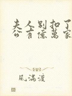 夫人别扣了你老公有亿万家产短剧