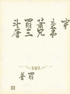 斗罗萧炎穿越成唐三兄弟