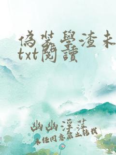 伪装学渣未删减txt阅读